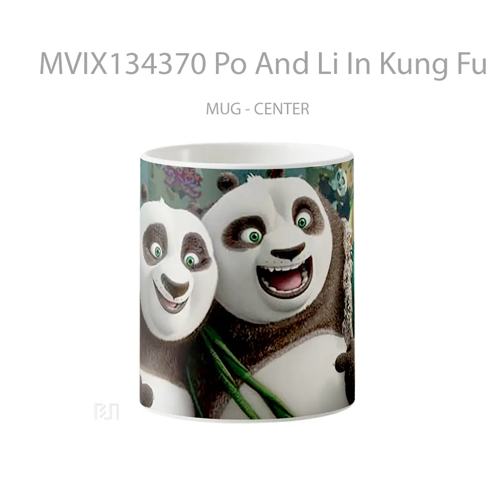 Mug Po And Li In Kung Fu Panda 3 Gelas Hewan Lucu