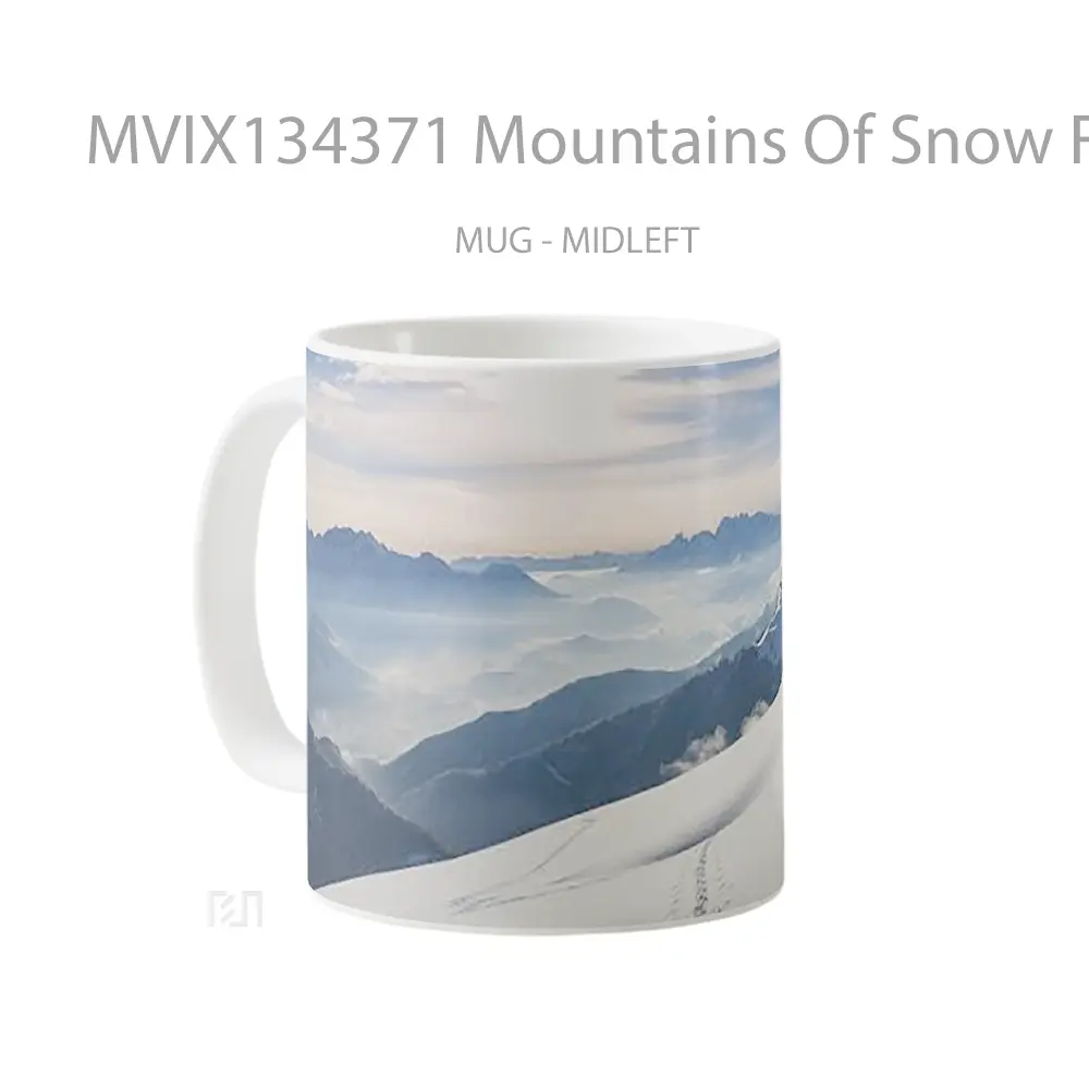 Mug Mountains Of Snow For Windows 10 Gelas Pemandangan Alam - All-side / Desain