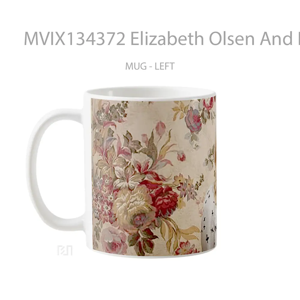 Mug Elizabeth Olsen And Flowers Gelas Pemandangan Alam - All-side / Desain