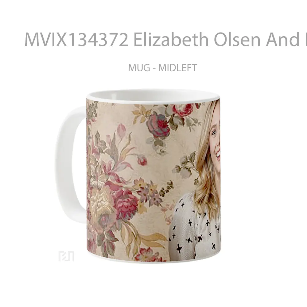 Mug Elizabeth Olsen And Flowers Gelas Pemandangan Alam - All-side / Desain