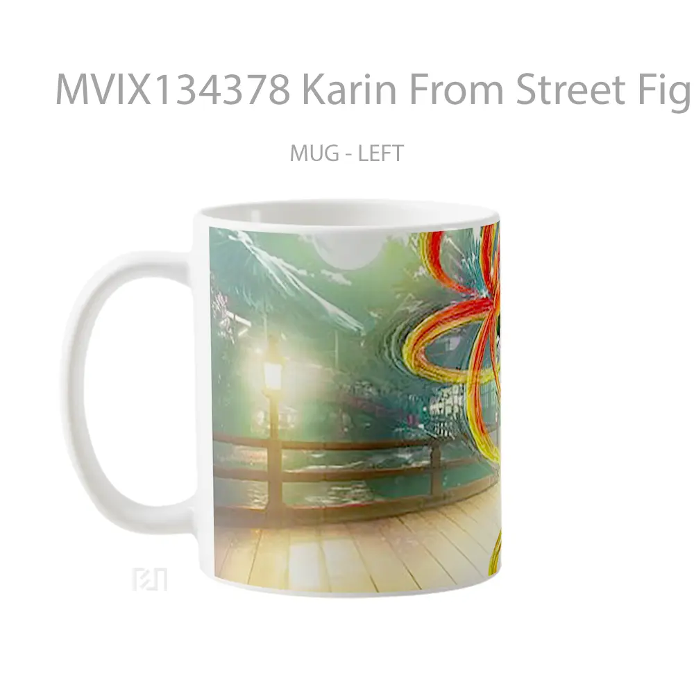 Mug Karin From Street Fighter V Cangkir Gamer - All-side / Desain