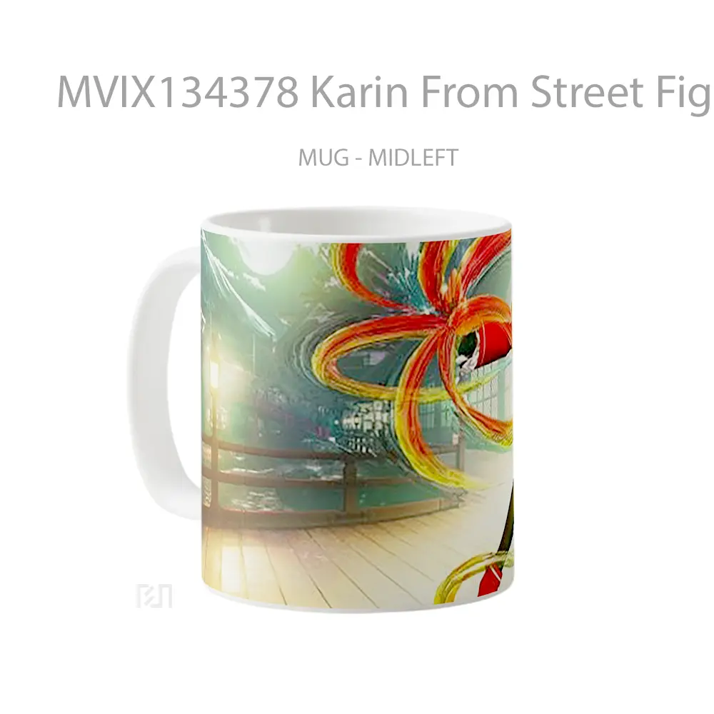 Mug Karin From Street Fighter V Cangkir Gamer - All-side / Desain