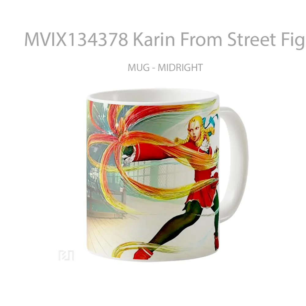 Mug Karin From Street Fighter V Cangkir Gamer - All-side / Desain