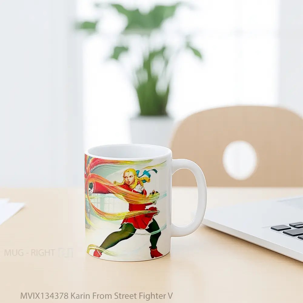 Mug Karin From Street Fighter V Cangkir Gamer - All-side / Desain