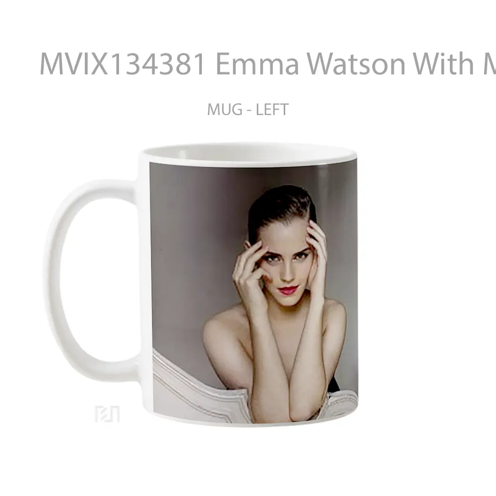 Mug Emma Watson With Makeup Gelas Selebriti - All-side / Desain