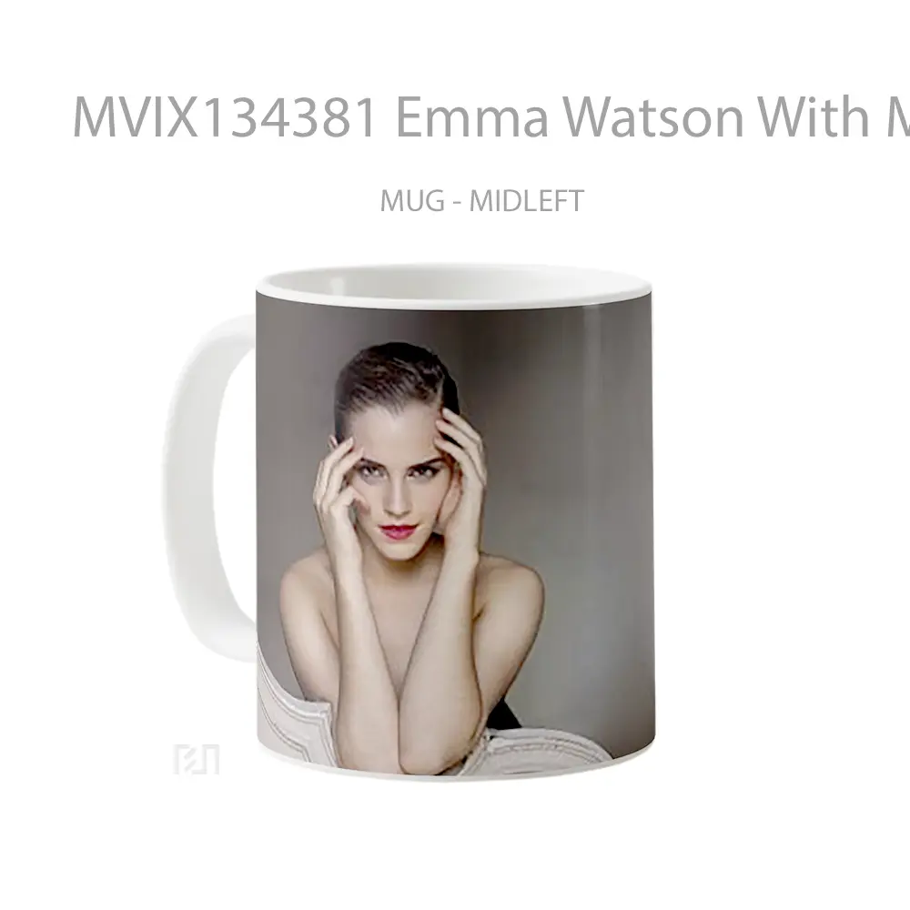 Mug Emma Watson With Makeup Gelas Selebriti - All-side / Desain
