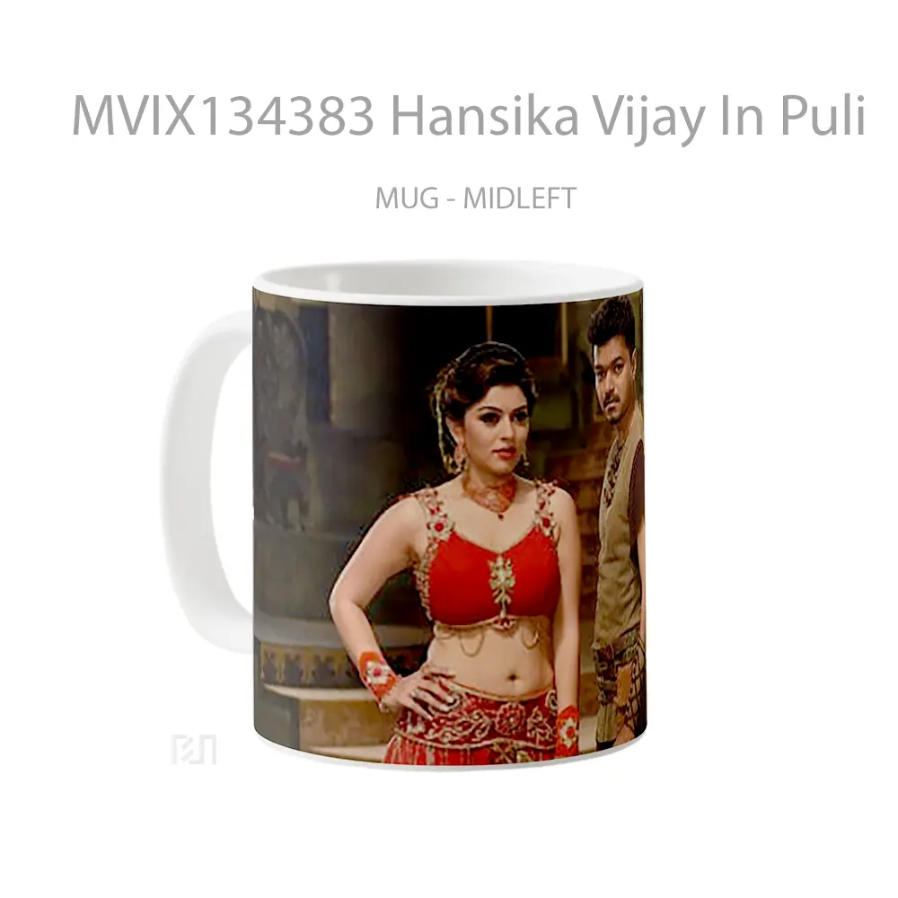 Mug Hansika Vijay In Puli Gelas Keramik Unik - All-side / Desain