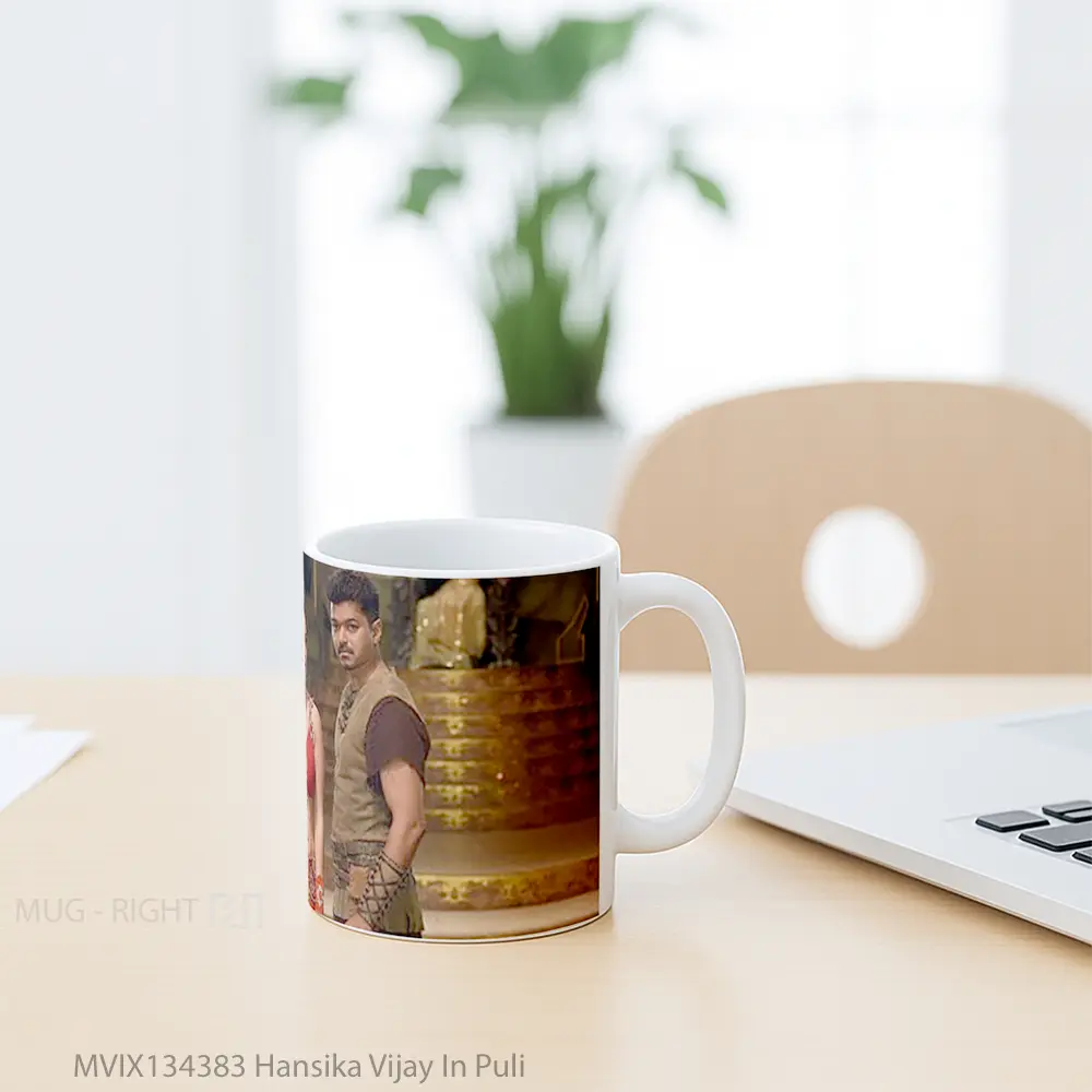 Mug Hansika Vijay In Puli Gelas Keramik Unik - All-side / Desain