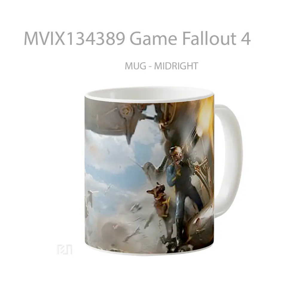 Mug Game Fallout 4 Cangkir Gamer - All-side / Desain