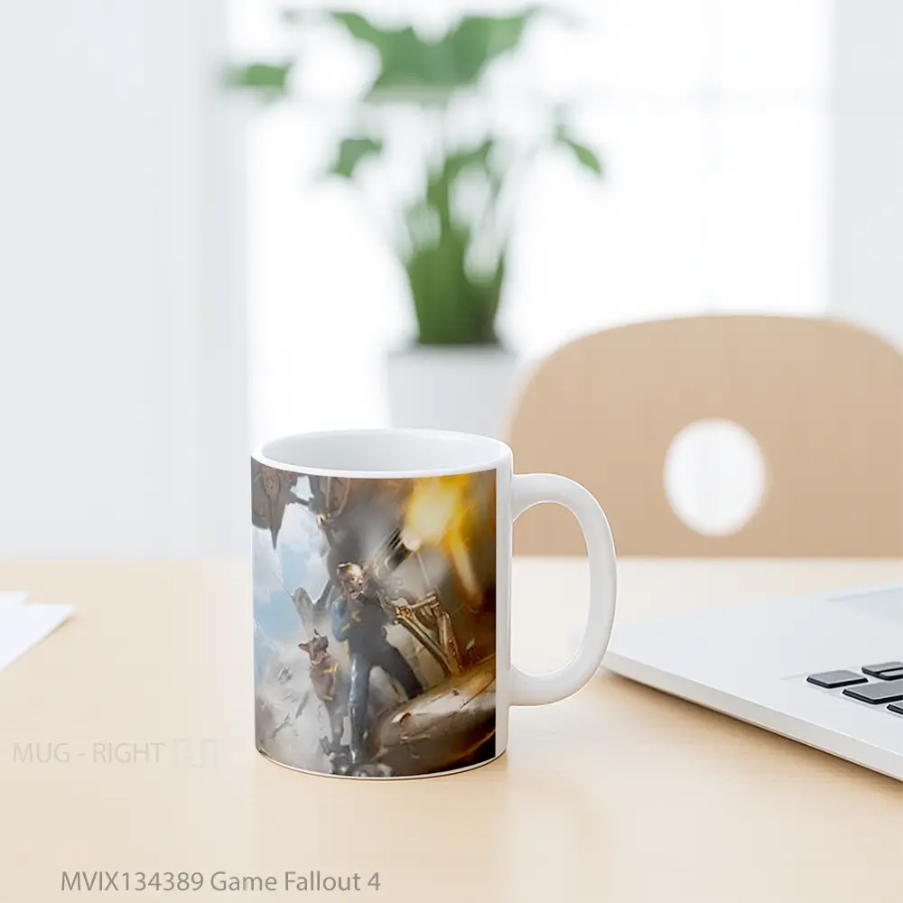 Mug Game Fallout 4 Cangkir Gamer - All-side / Desain