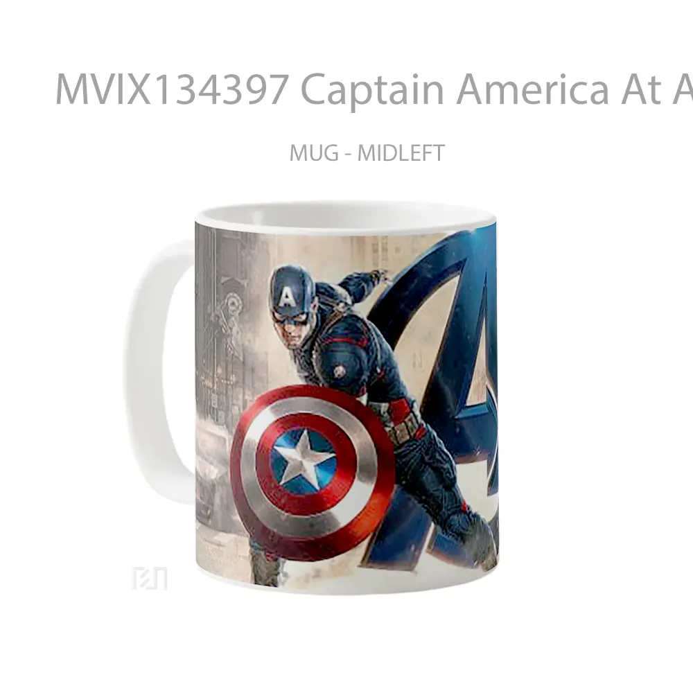 Mug Captain America At Avengers Gelas Superhero - All-side / Desain