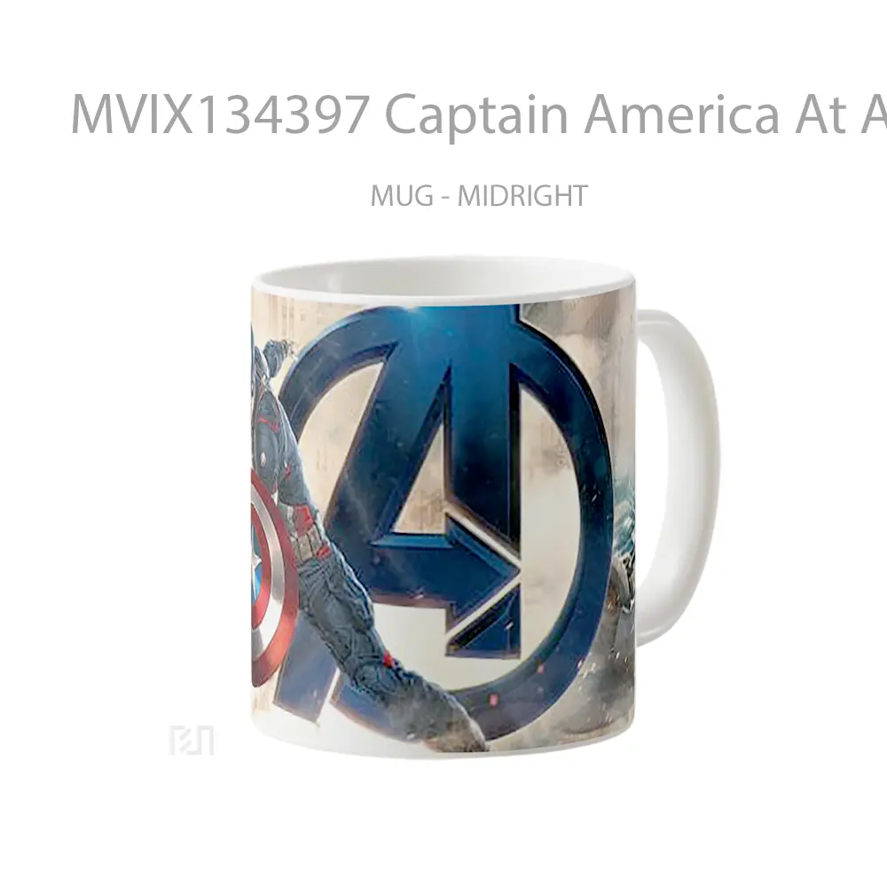 Mug Captain America At Avengers Gelas Superhero - All-side / Desain