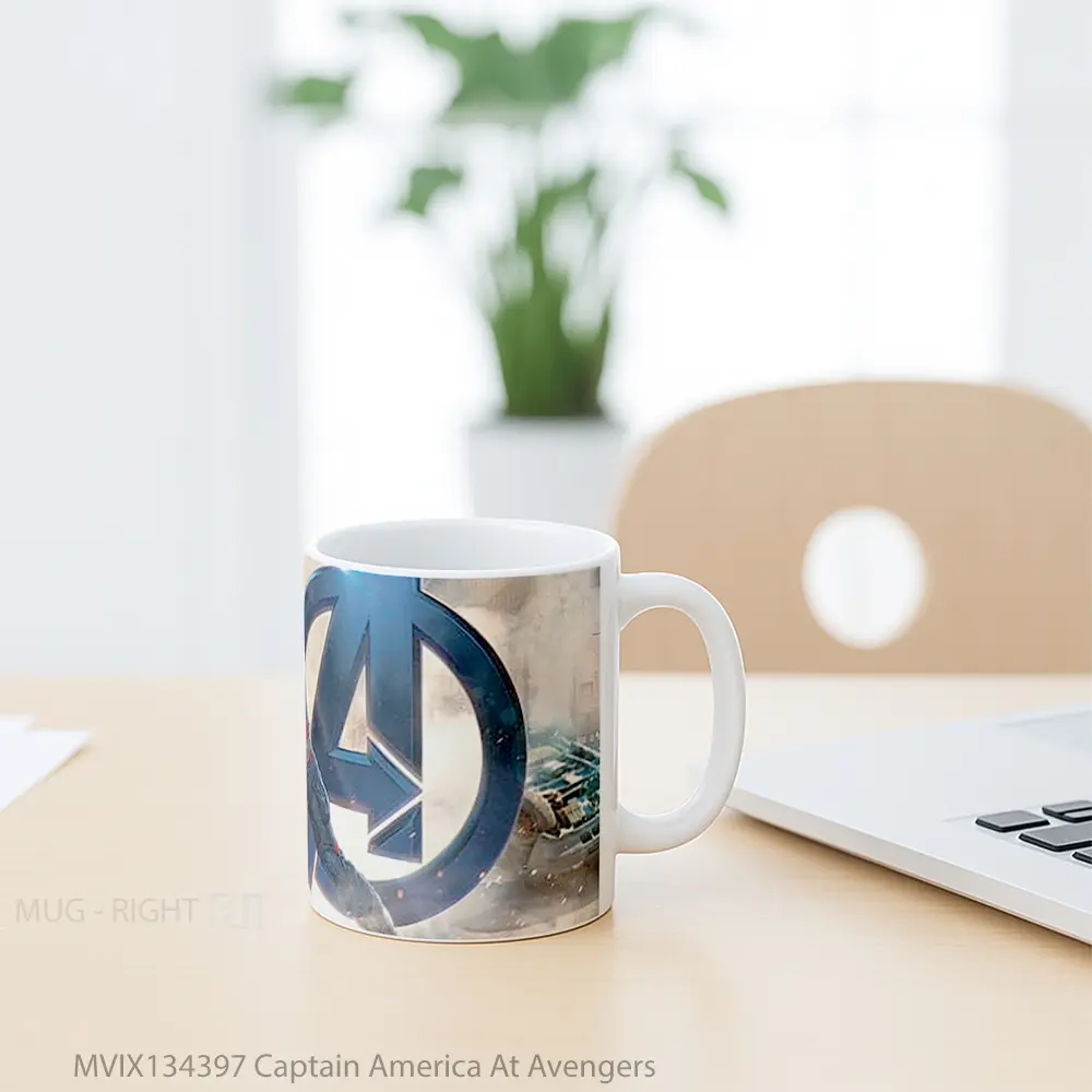 Mug Captain America At Avengers Gelas Superhero - All-side / Desain