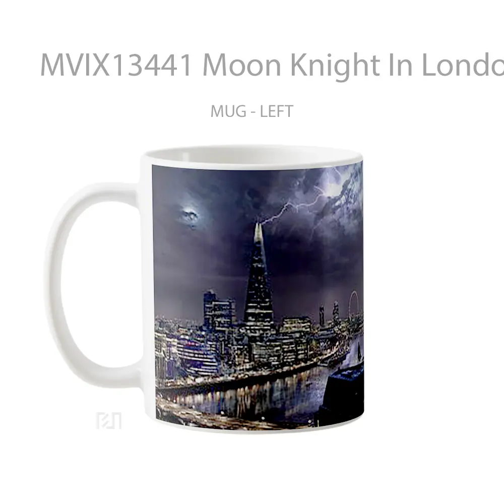 Mug Moon Knight In London Gelas Fantasi - All-side / Desain