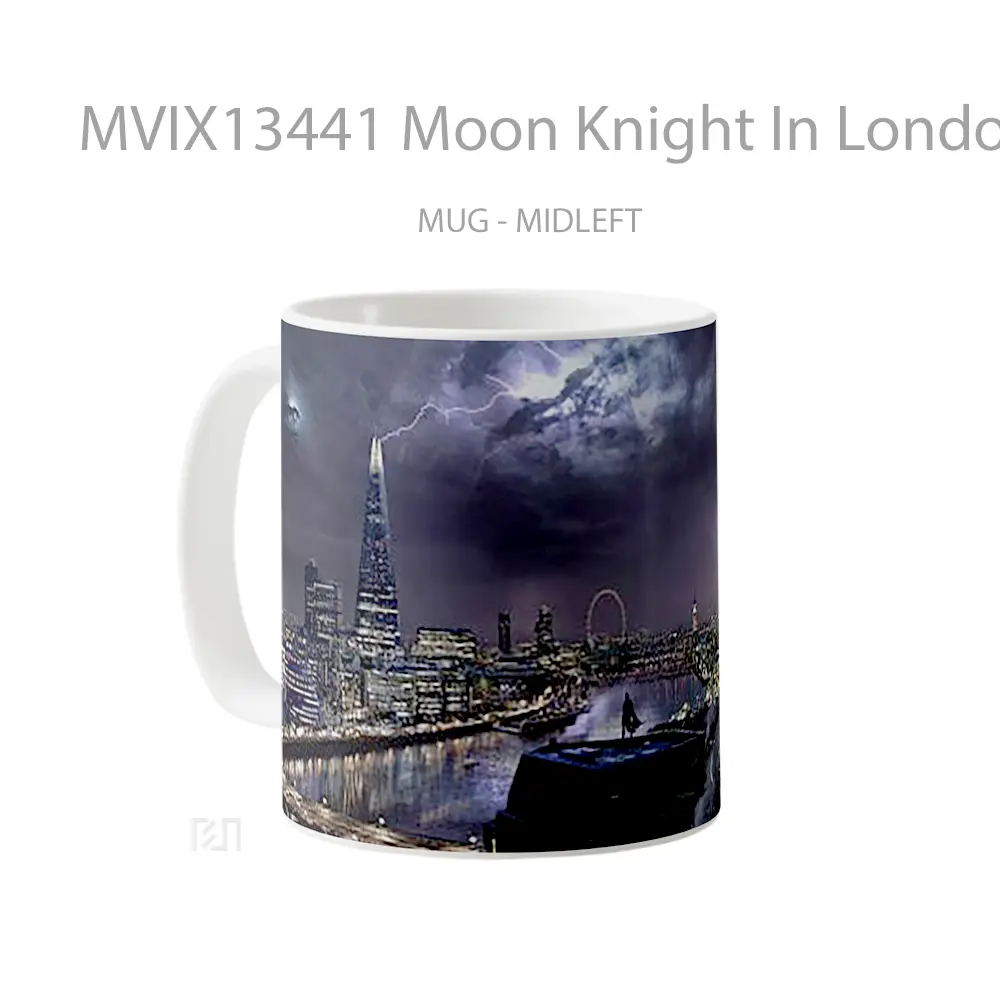 Mug Moon Knight In London Gelas Fantasi - All-side / Desain