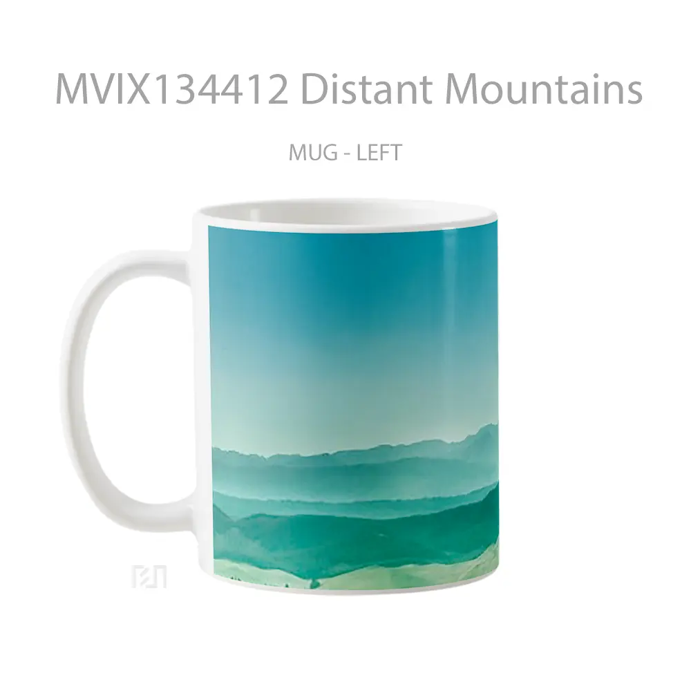 Mug Distant Mountains Gelas Pemandangan Alam - All-side / Desain