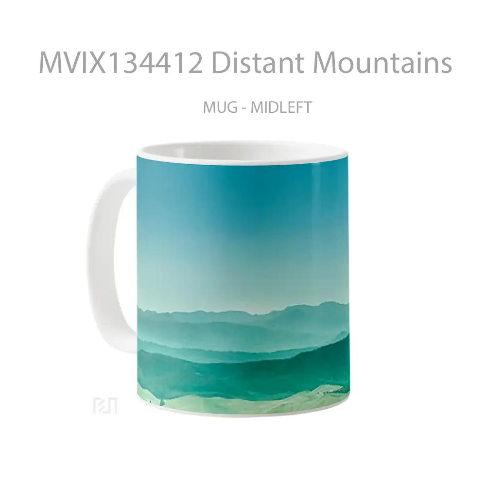 Mug Distant Mountains Gelas Pemandangan Alam - All-side / Desain