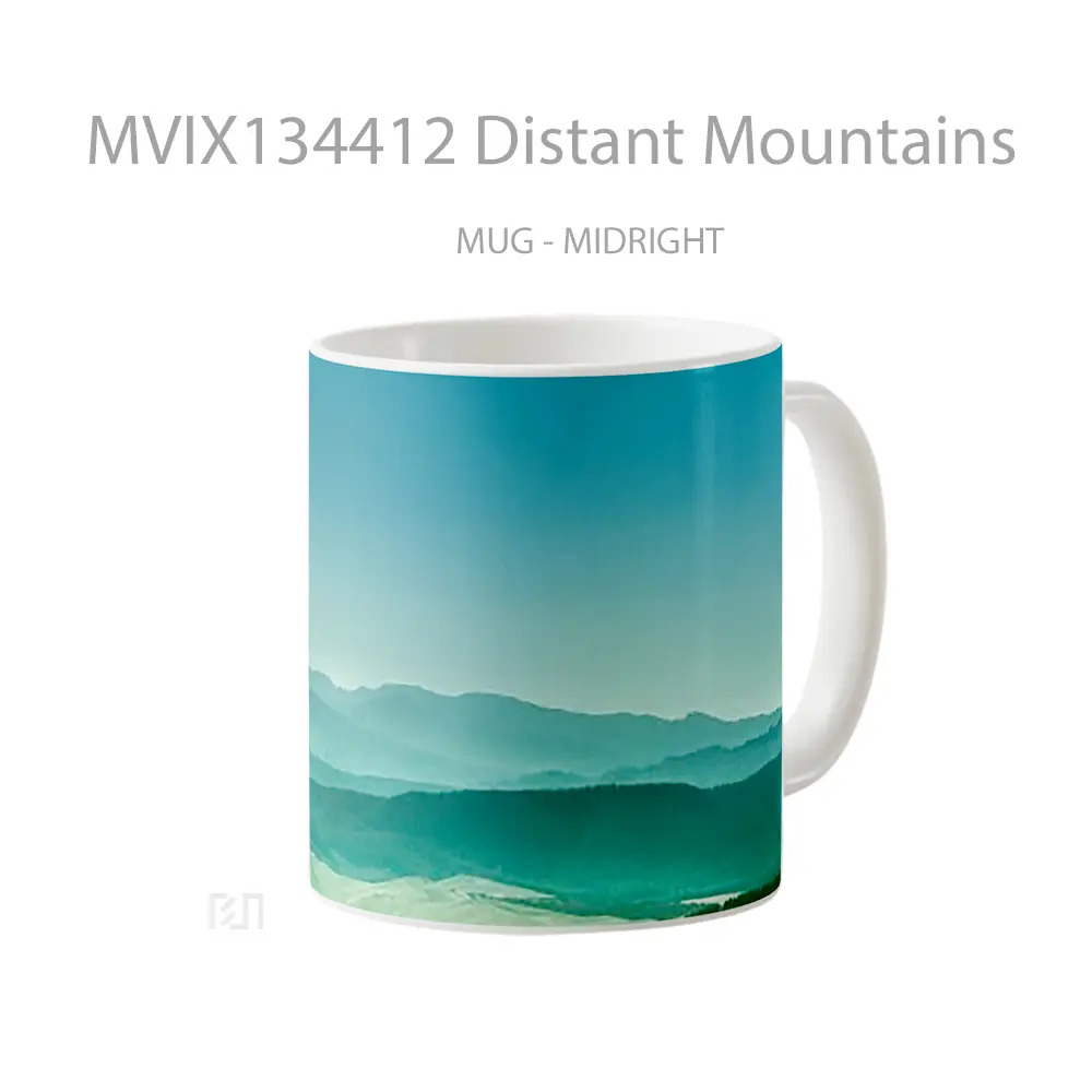 Mug Distant Mountains Gelas Pemandangan Alam - All-side / Desain