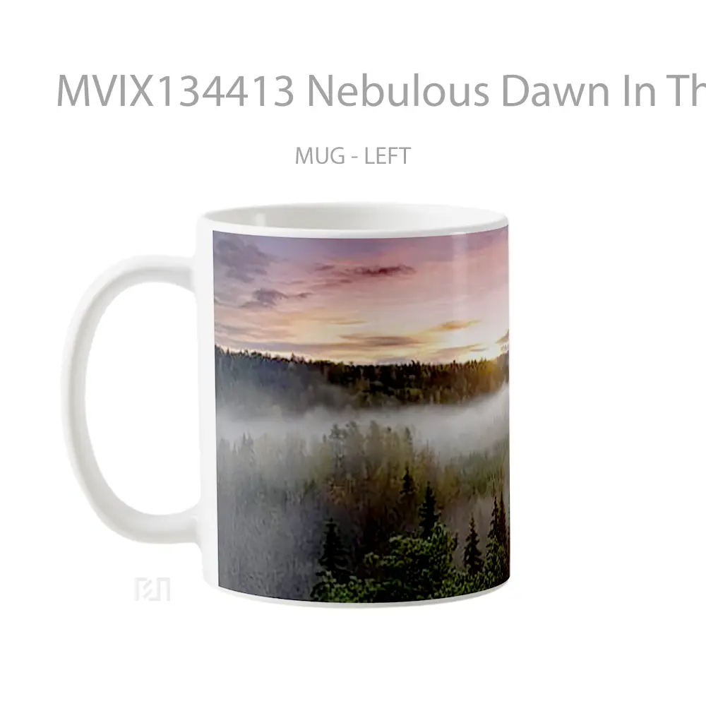Mug Nebulous Dawn In The National Park Gelas Keramik Unik - All-side / Desain