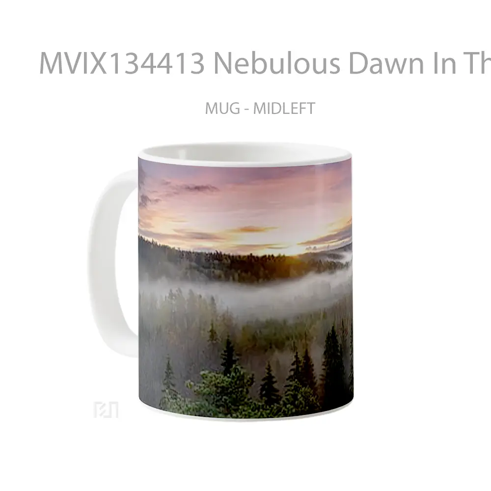 Mug Nebulous Dawn In The National Park Gelas Keramik Unik - All-side / Desain