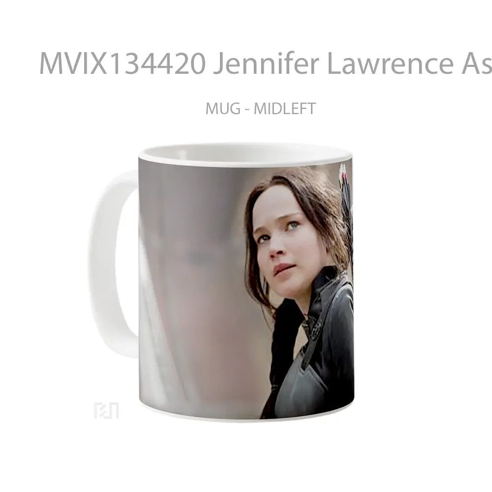 Mug Jennifer Lawrence As Katniss Everdeen Gelas Keramik Unik - All-side / Desain