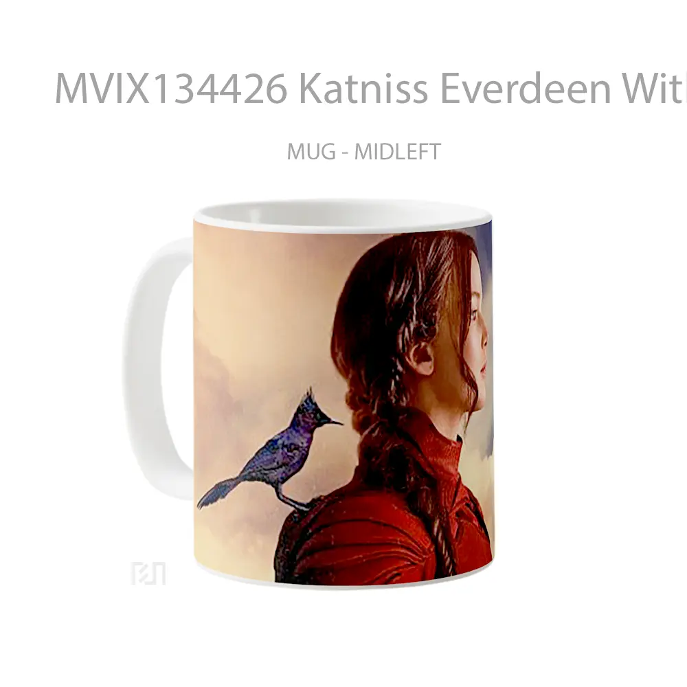 Mug Katniss Everdeen With A Mockingjay Gelas Keramik Unik - All-side / Desain