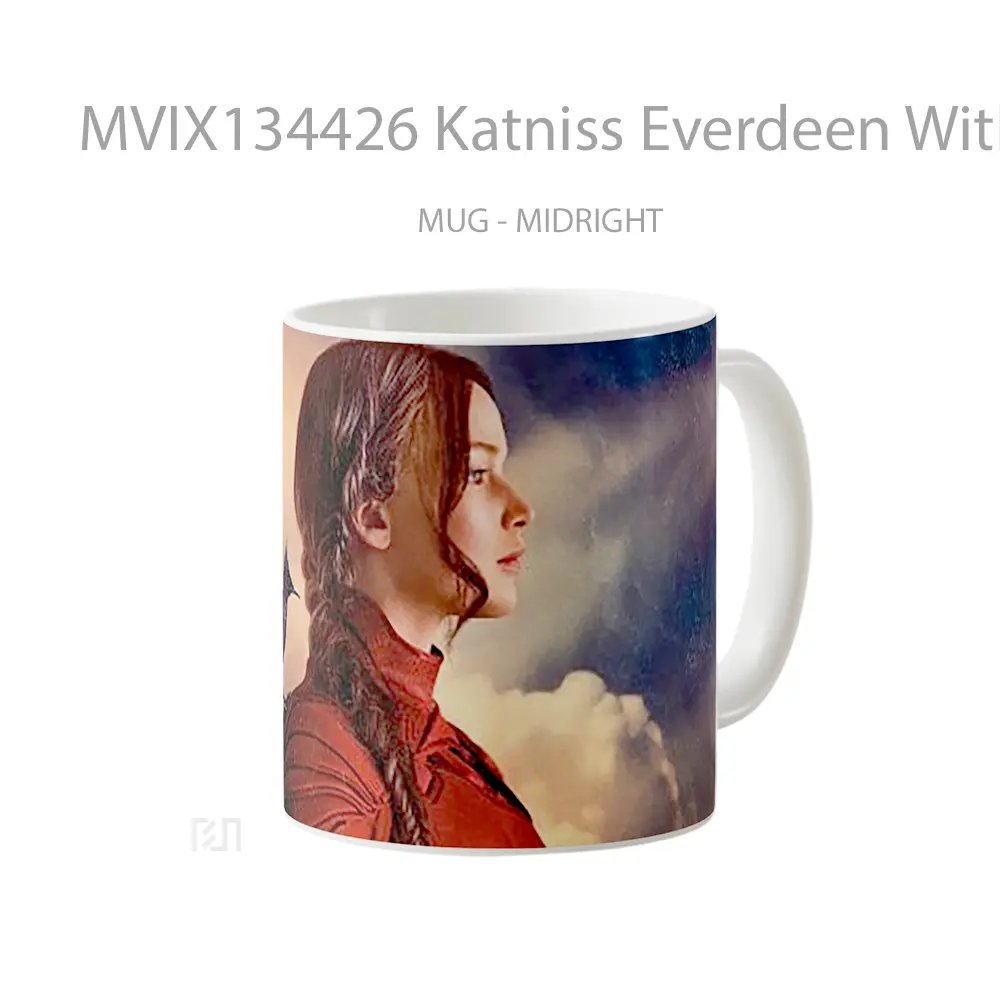 Mug Katniss Everdeen With A Mockingjay Gelas Keramik Unik - All-side / Desain