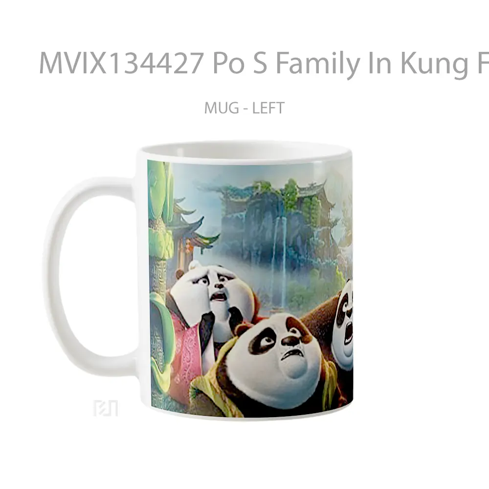 Mug Po S Family In Kung Fu Panda Gelas Hewan Lucu - All-side / Desain