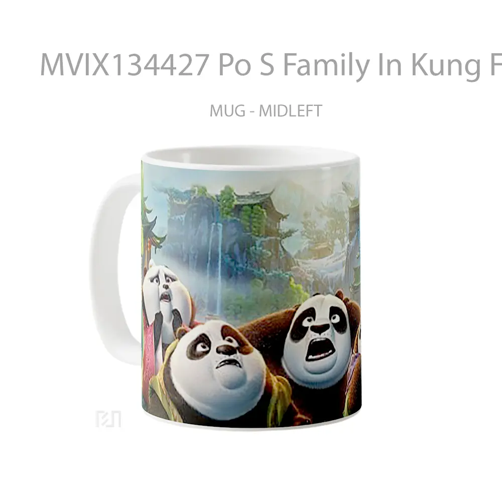 Mug Po S Family In Kung Fu Panda Gelas Hewan Lucu - All-side / Desain