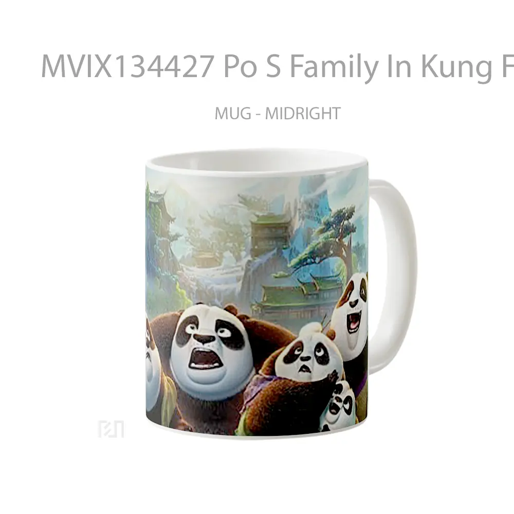 Mug Po S Family In Kung Fu Panda Gelas Hewan Lucu - All-side / Desain