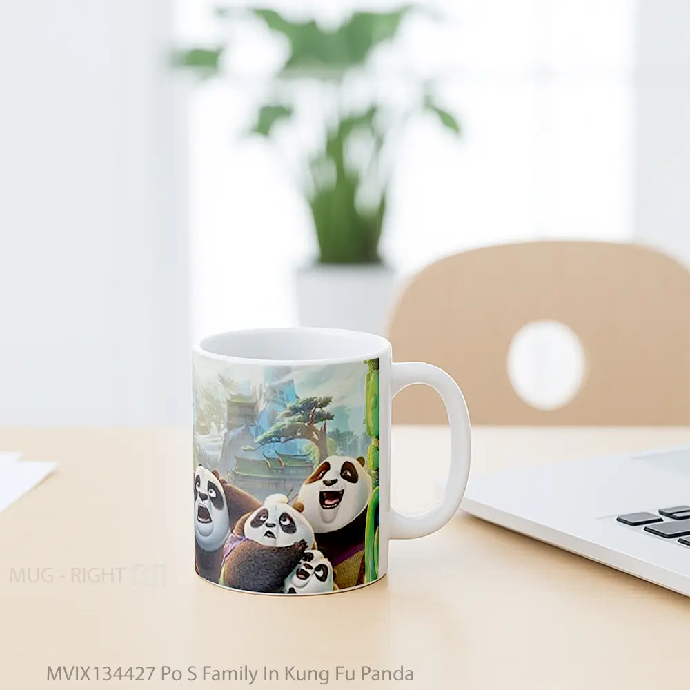 Mug Po S Family In Kung Fu Panda Gelas Hewan Lucu - All-side / Desain