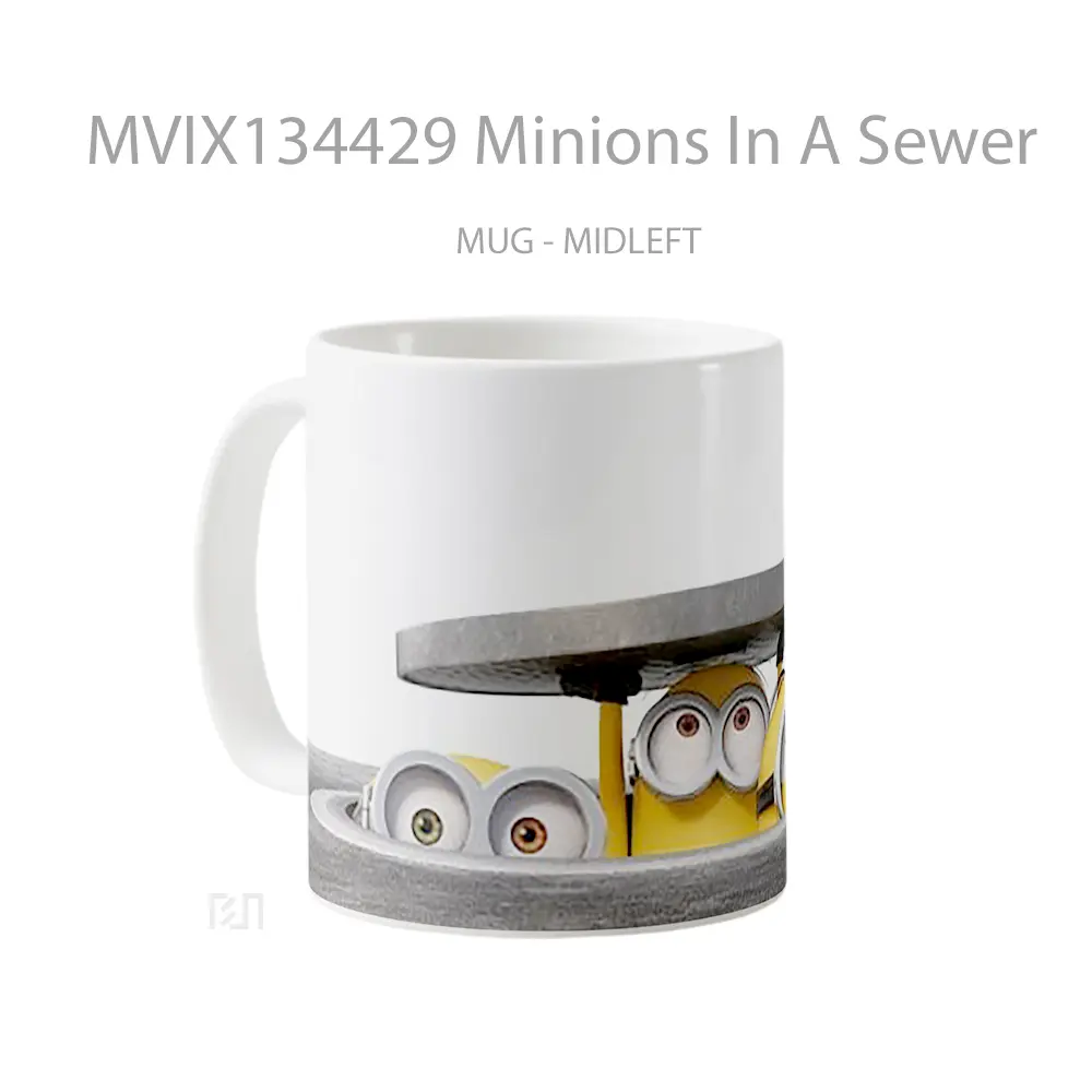 Mug Minions In A Sewer Gelas Kartun - All-side / Desain