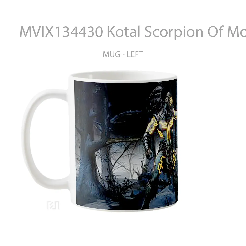 Mug Kotal Scorpion Of Mortal Kombat X Gelas Keramik Unik - All-side / Desain