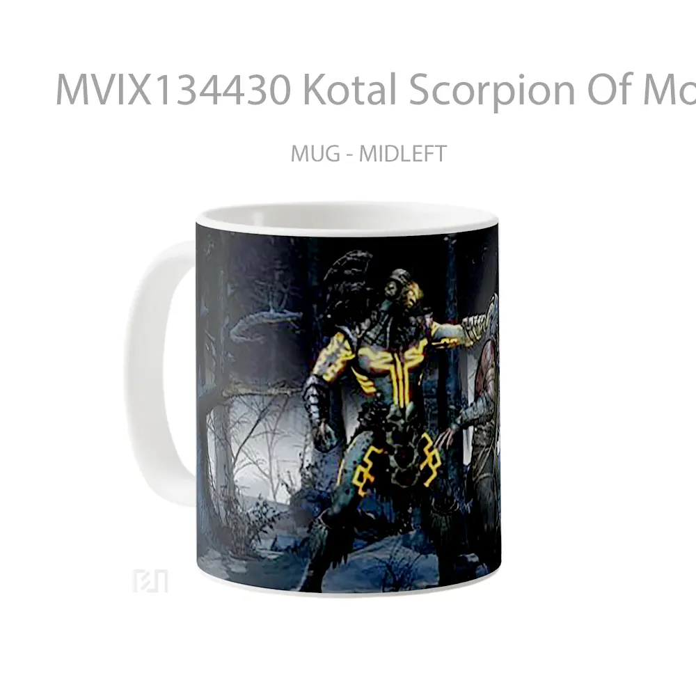 Mug Kotal Scorpion Of Mortal Kombat X Gelas Keramik Unik - All-side / Desain