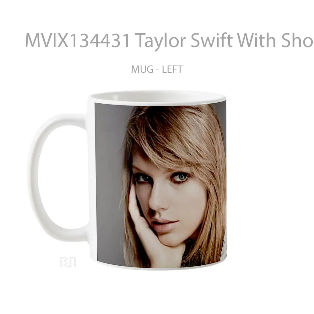 Mug Taylor Swift With Short Hair Gelas Selebriti - All-side / Desain