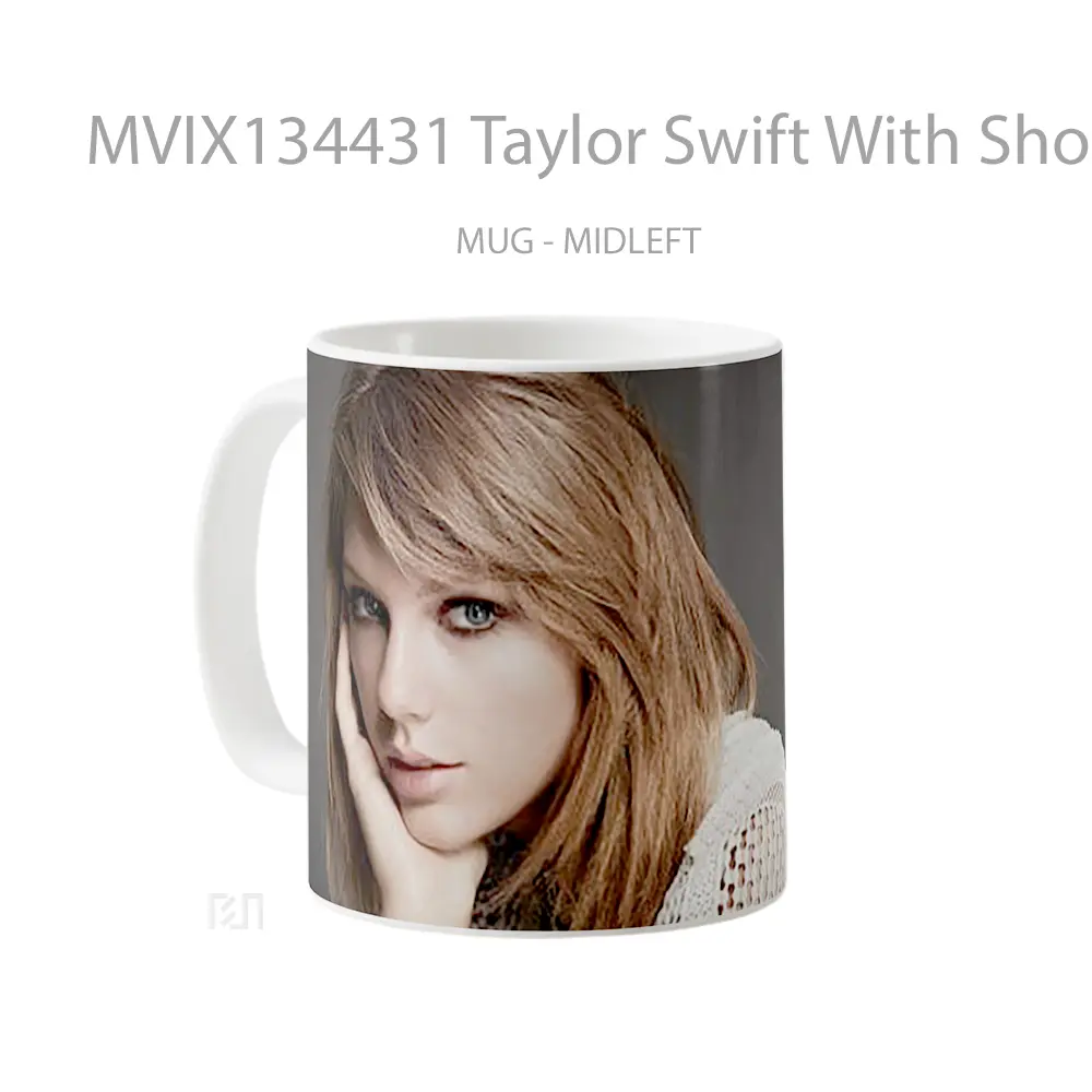 Mug Taylor Swift With Short Hair Gelas Selebriti - All-side / Desain