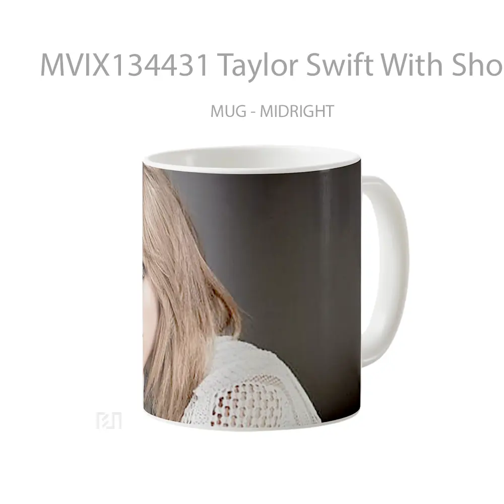Mug Taylor Swift With Short Hair Gelas Selebriti - All-side / Desain