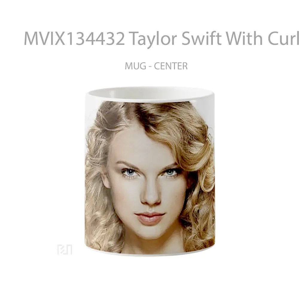 Mug Taylor Swift With Curls Gelas Selebriti
