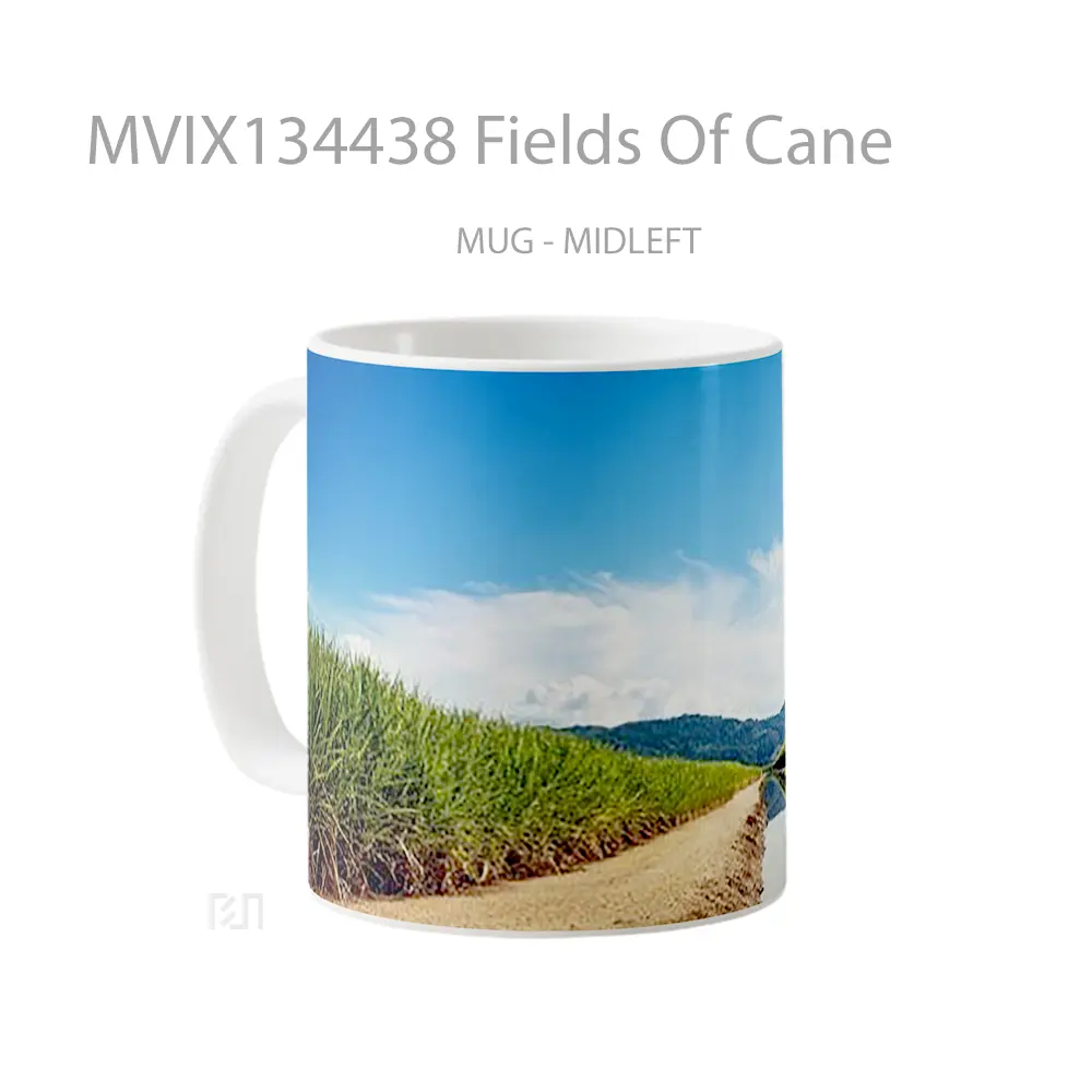 Mug Fields Of Cane Gelas Pemandangan Alam - All-side / Desain