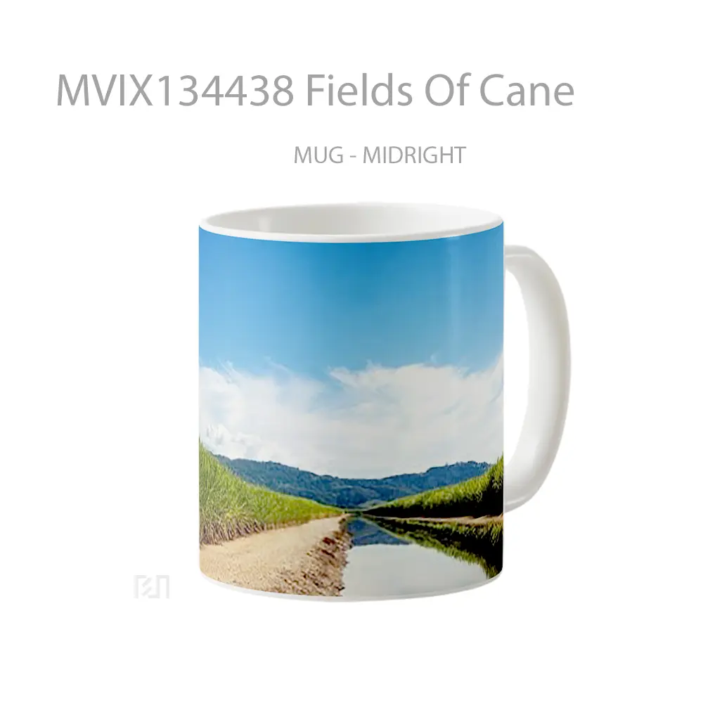 Mug Fields Of Cane Gelas Pemandangan Alam - All-side / Desain