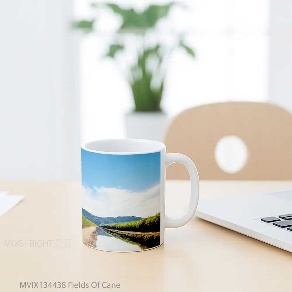 Mug Fields Of Cane Gelas Pemandangan Alam - All-side / Desain
