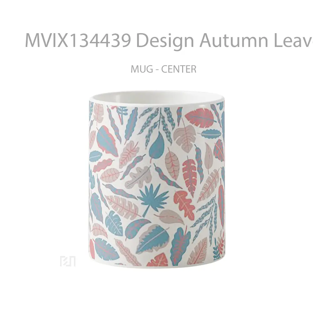 Mug Design Autumn Leaves Gelas Seni Modern