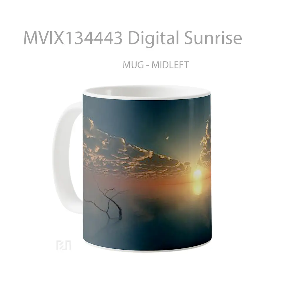 Mug Digital Sunrise Gelas Pemandangan Alam - All-side / Desain