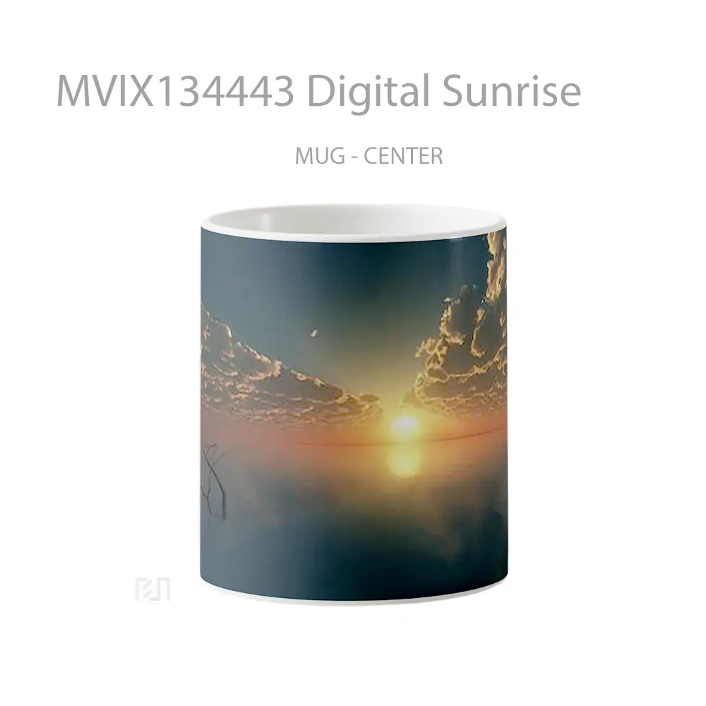 Mug Digital Sunrise Gelas Pemandangan Alam