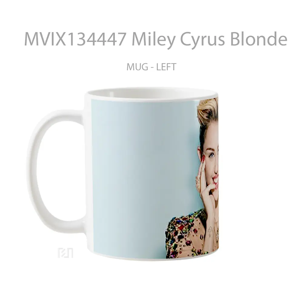 Mug Miley Cyrus Blonde Gelas Selebriti - All-side / Desain