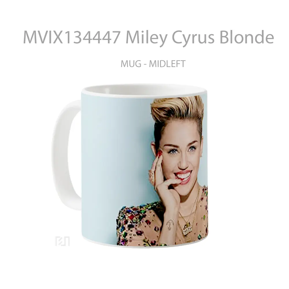 Mug Miley Cyrus Blonde Gelas Selebriti - All-side / Desain