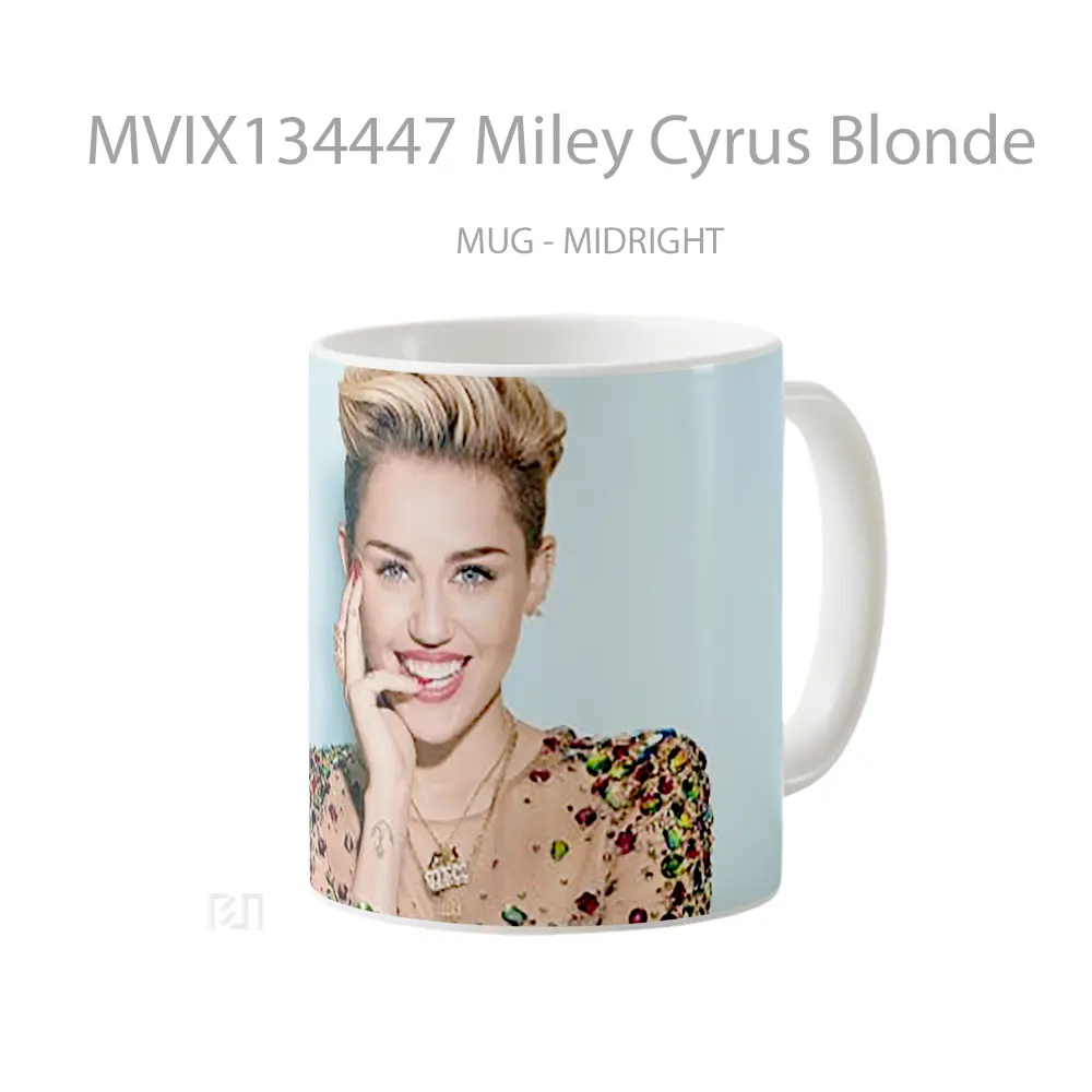 Mug Miley Cyrus Blonde Gelas Selebriti - All-side / Desain