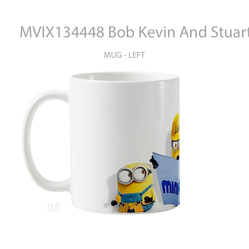 Mug Bob Kevin And Stuart From Minions Gelas Kartun - All-side / Desain