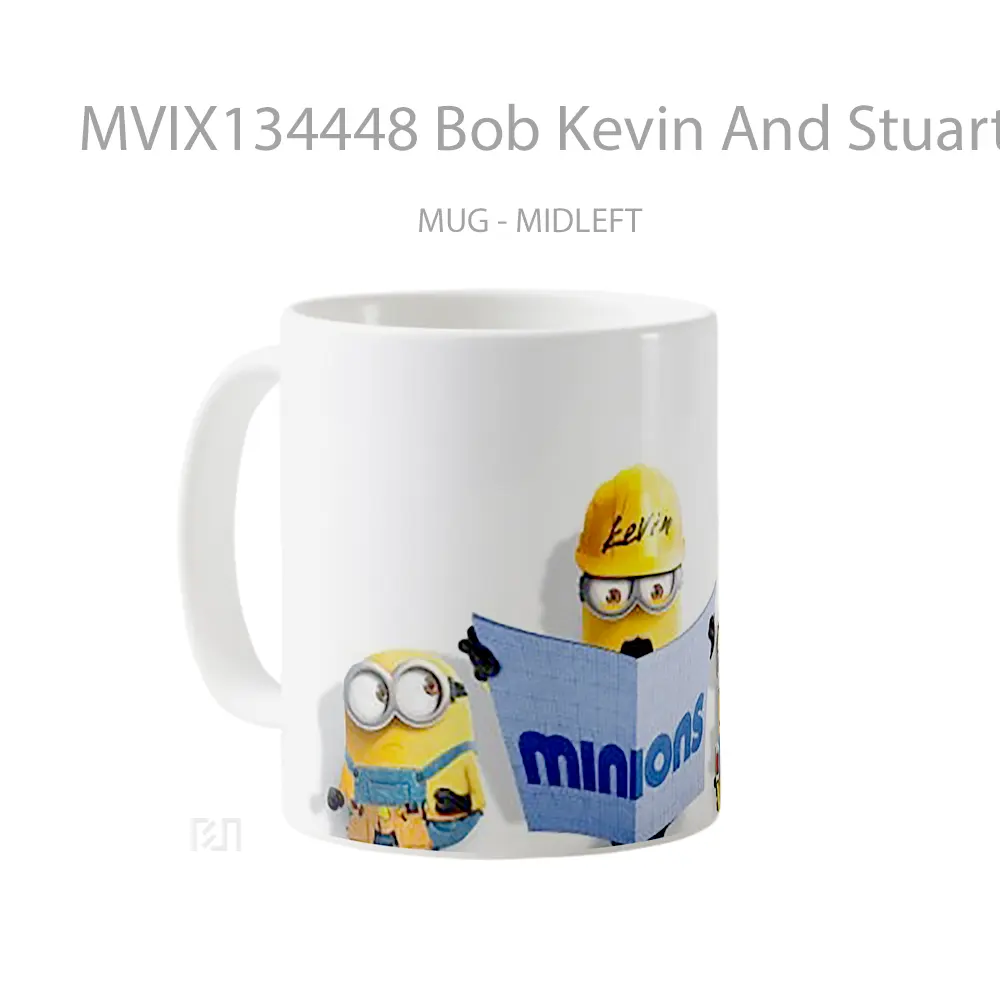 Mug Bob Kevin And Stuart From Minions Gelas Kartun - All-side / Desain