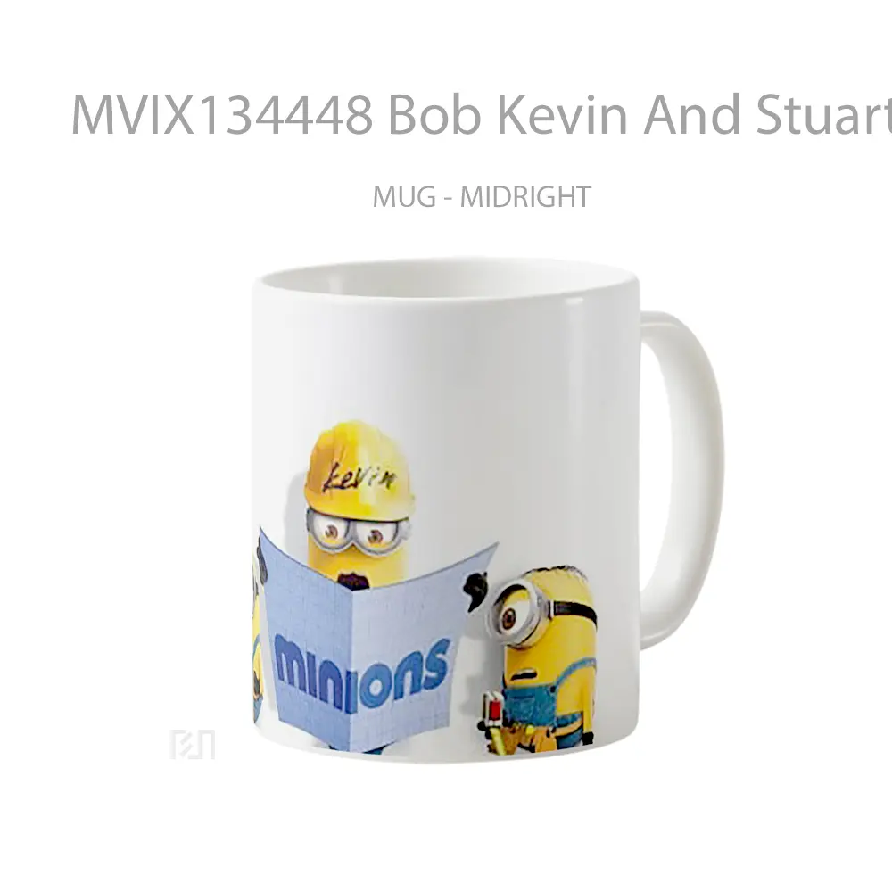 Mug Bob Kevin And Stuart From Minions Gelas Kartun - All-side / Desain